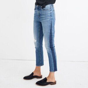 Madewell The Tall High Rise Slim Boyjean Raebrook Wash Distressed Size 27 Tall